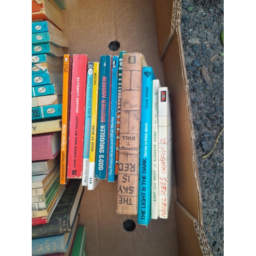 30 - Box of mixed themed vintage paperback and other books