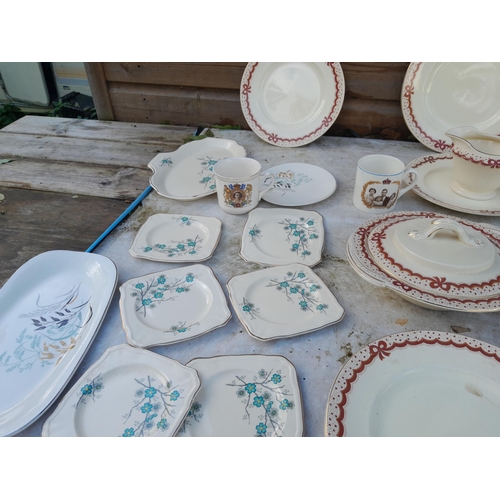 57 - Burleigh, Meakin dinner ware and other commemorative ware