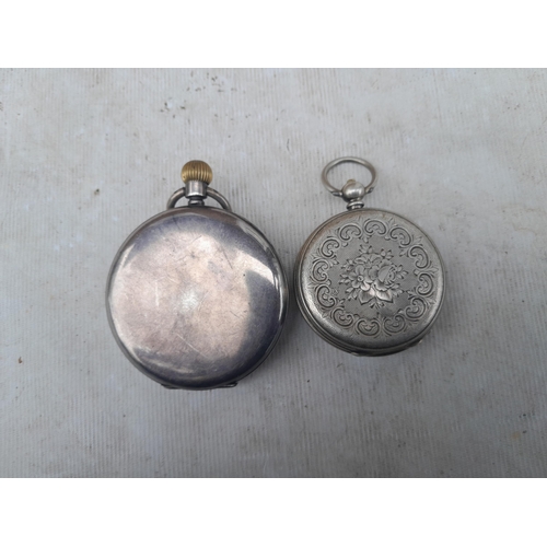 75 - 2 x early 20th century silver case pocket watches