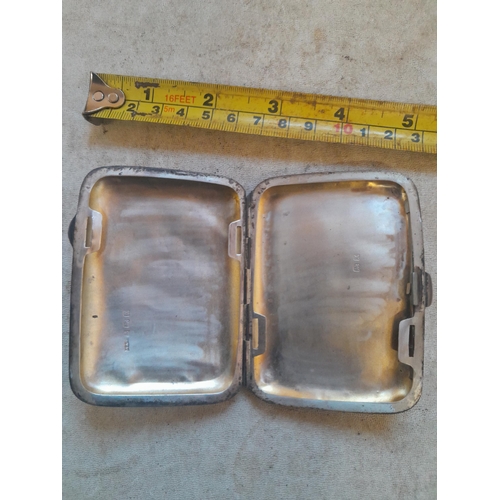 134 - Solid silver cigarette case 53 g