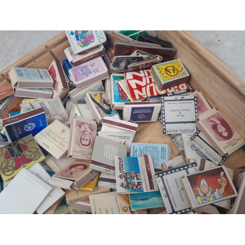 170 - Drawer full of vintage world collection of  matchboxes