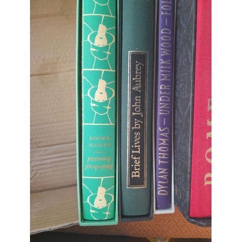 203 - Various Folio Society novels in slip cover : Under Milk Wood, Pride and Prejudice etc.