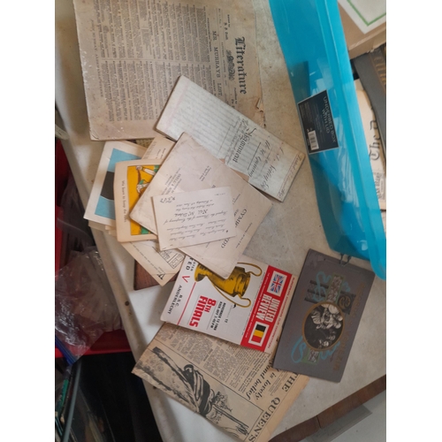 232 - Box of ephemera : key date newspapers, souvenir magazines etc.