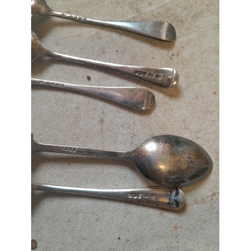 259 - 4 x Silver teaspoons by various makers, dates and assay offices & 2 x silver plate