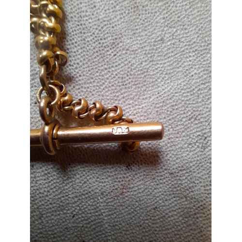 350 - 9 ct gold watch chain 22.2 g