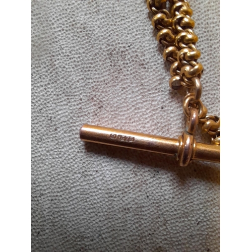 350 - 9 ct gold watch chain 22.2 g