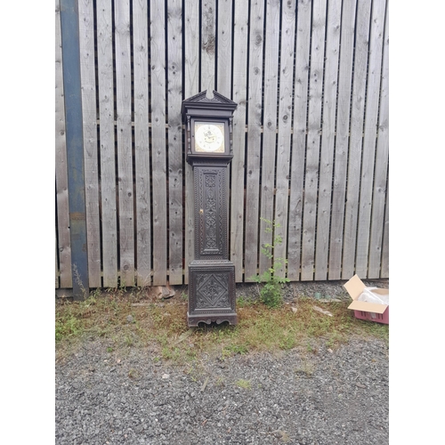 511 - An Impressive 18th century  longcase clock by William Burton of Kendal with brass and silvered dial,... 