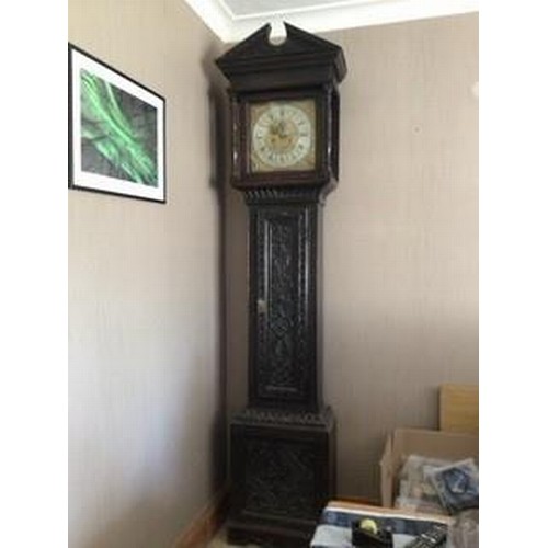 511 - An Impressive 18th century  longcase clock by William Burton of Kendal with brass and silvered dial,... 