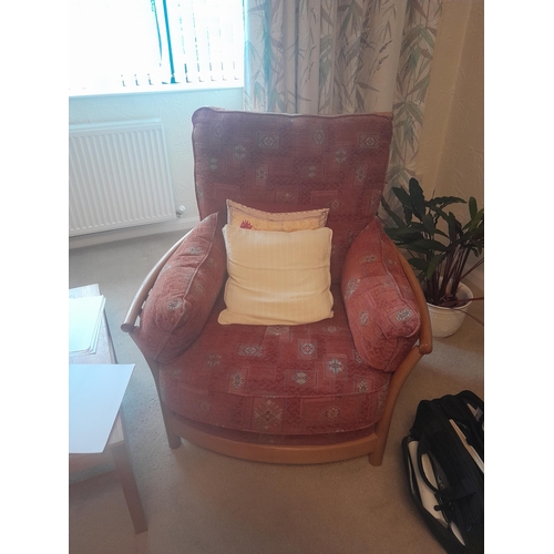 2 - Modern Ercol three piece suit comprising of two seater and 2 x easy chairs