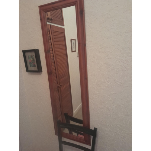 17 - Stool, wall mirror and ebonized bedroom chair