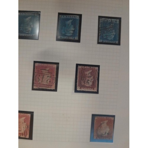 82 - Stamps : Queen Victorian and Edward collection on pages, Penny reds & 2 D blues and other Stamps up ... 