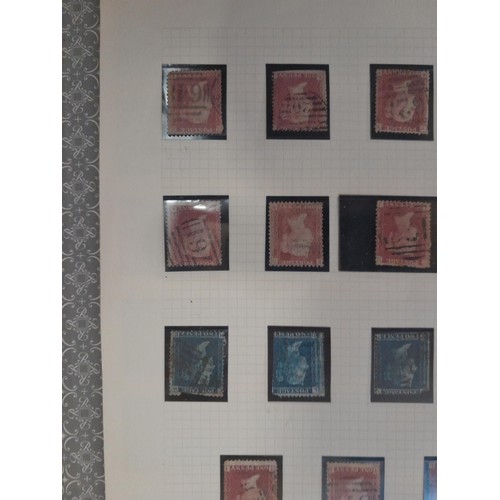 82 - Stamps : Queen Victorian and Edward collection on pages, Penny reds & 2 D blues and other Stamps up ... 