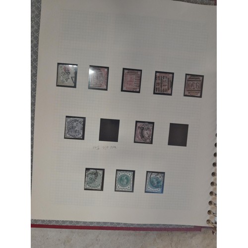 82 - Stamps : Queen Victorian and Edward collection on pages, Penny reds & 2 D blues and other Stamps up ... 