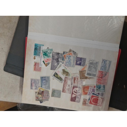 85 - A world Collection of mainly used stamps, some mint noticed, school boy collections in well and part... 