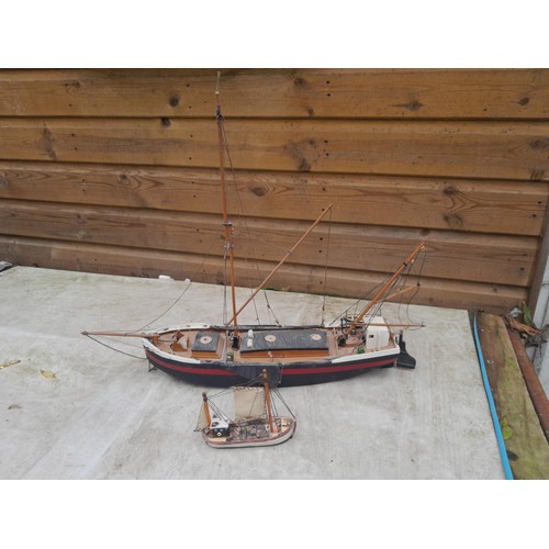 23 - 2 x Vintage hand built wooden yachts made by Frank White Safety Officer  Starcross Yacht Club and on... 