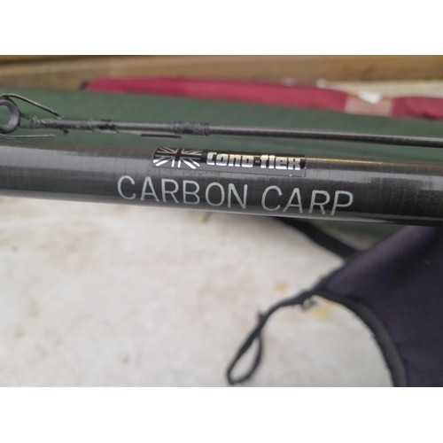 402 - Fishing rods and carry case : Conoflex 11 ft carbon carp rod  & ABU