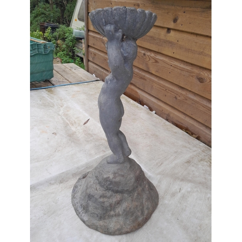 112 - Vintage lead cherub garden ornament