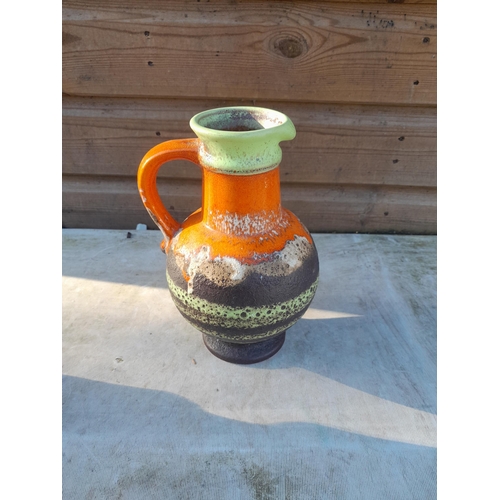 150 - West German pottery vase and jug, note light restoration to base edges