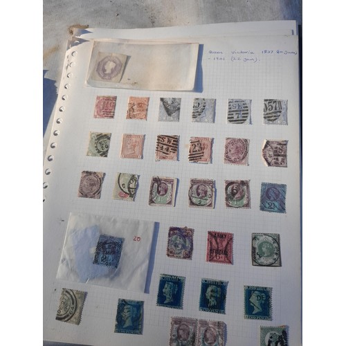 154 - Stamps : a world stamp collection mint and used in a album, album pages of Queen Victoria Penny Reds... 