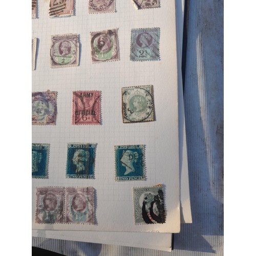 154 - Stamps : a world stamp collection mint and used in a album, album pages of Queen Victoria Penny Reds... 