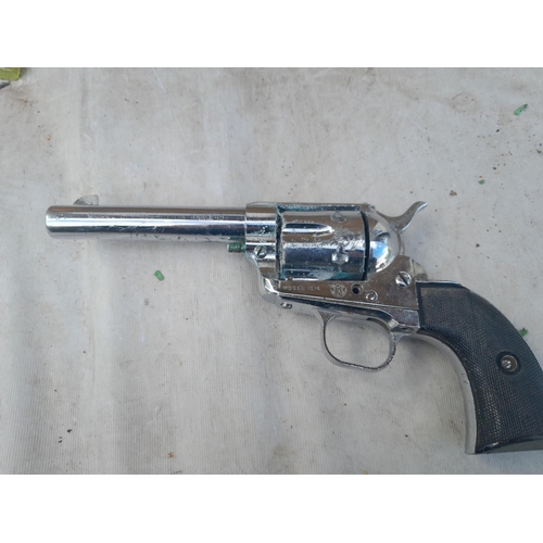 177 - Wall hanging Colt revolver trigger missing and picture frames