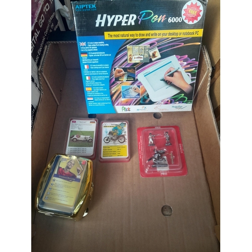 291 - Games : Top Trumps, Del Prado figures boxed, Hyper Pen 6000 boxed & 78 s