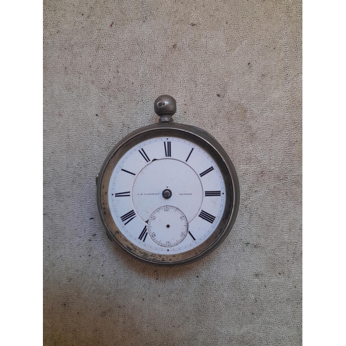 365 - Silver cased pocket watch for repair