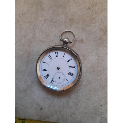 366 - Silver (935) cased pocket watch for repair