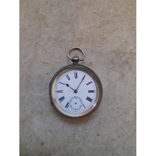 367 - Silver cased pocket watch for repair