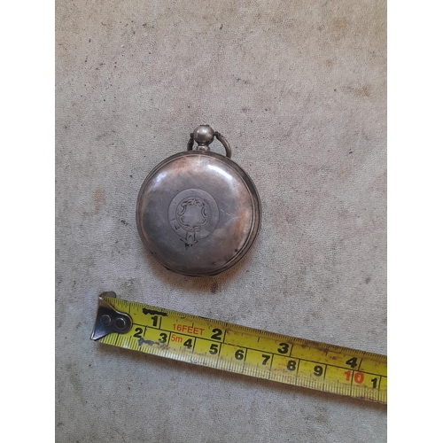 368 - Silver cased pocket watch for repair