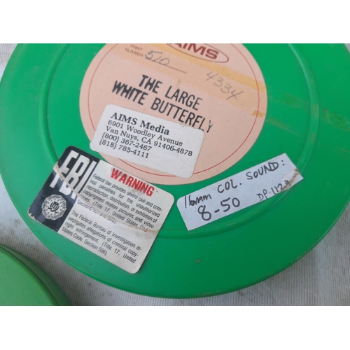 387 - 16 mm film reel to reel and 3 x cartridges : LSD Trip or Trap, Joshua , The Large White butterfly an... 