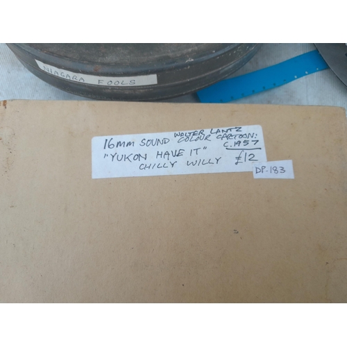 388 - Assorted film reel to reels : Niagara Fools, Woody Woodpecker, Deputy Dawg and other titles