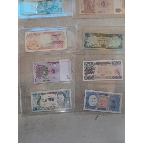 3 - 42 Bank notes of the world, some current or exchangeable some uncirc.