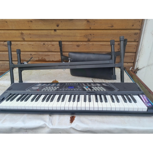 391 - Rock Jam RJ5061 piano keyboard with stand, stool and accessories