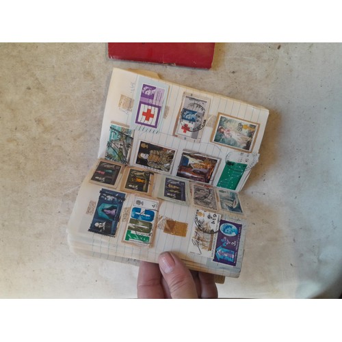 45 - Box of stamps of the world, kiloware, stock book , printed sheets, mint and used , First Day Covers,... 