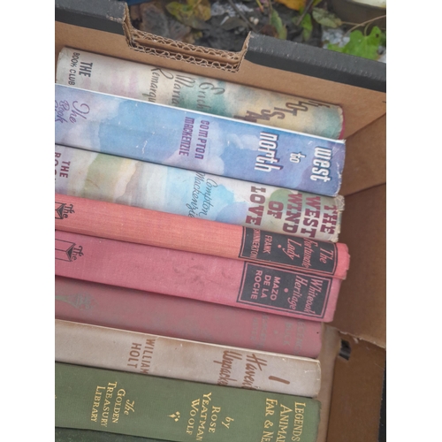 50 - Box of mixed theme fiction books earlier edition noticed