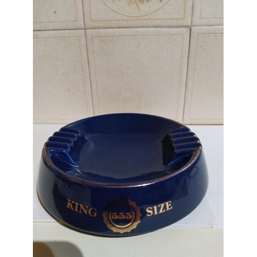 357 - Tobacciana interest : Vintage State Express ashtray advertising 555 King Size cigarettes 17 cms, goo... 