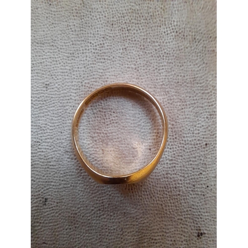 117 - 18 ct gold signet ring size T, 6.3 g