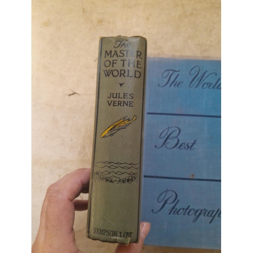 172 - 2 x volumes : Jules Verne The Master of the World, early edition & the Worlds Best Photographs