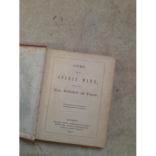 173 - Single volume : Gems from the Spirit Mine , Illustrative of  Peace Brotherhood and Progress, 1851  e... 