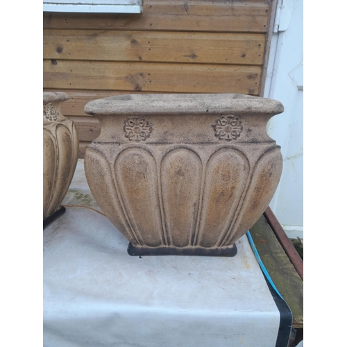 216 - Set of three Royal Doulton Stoneware planters from the late 19th century