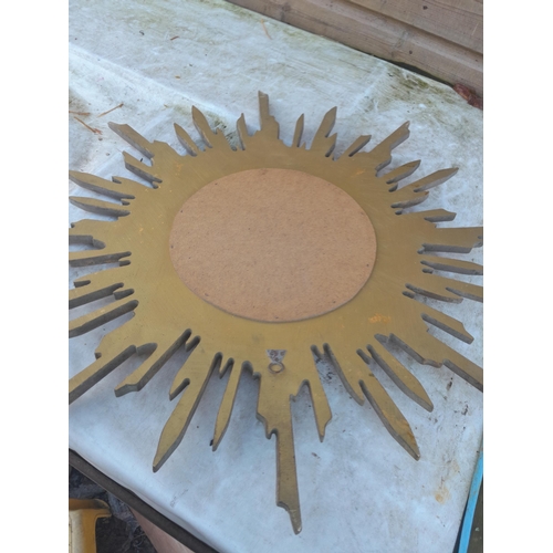 224 - Vintage giltwood sunburst wall mirror