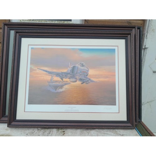 259 - Aviation interest Ltd Edition Print countersigned by the artist : Launch at Sundown by P E West with... 