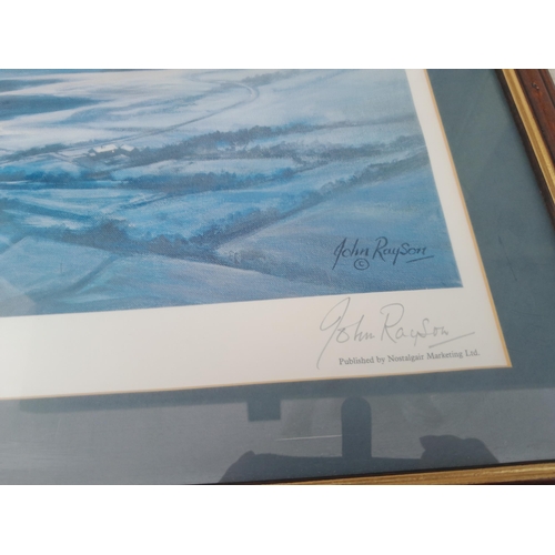 261 - Aviation interest Ltd Edition Print countersigned by the artist and notable pilots  , note fade on o... 