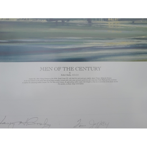 264 - Aviation interest Ltd Edition Print countersigned by the artist and notable pilots  : Men of the Cen... 