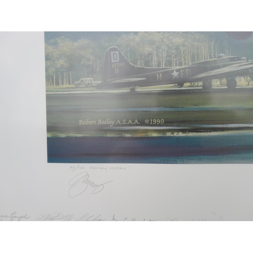 264 - Aviation interest Ltd Edition Print countersigned by the artist and notable pilots  : Men of the Cen... 