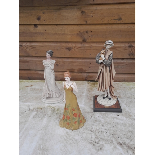 396 - Giuseppe Armani resin figure, Coalport Lady & PMG resin lady