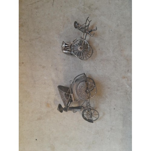 448 - Vintage Chinese silver rickshaw  Men