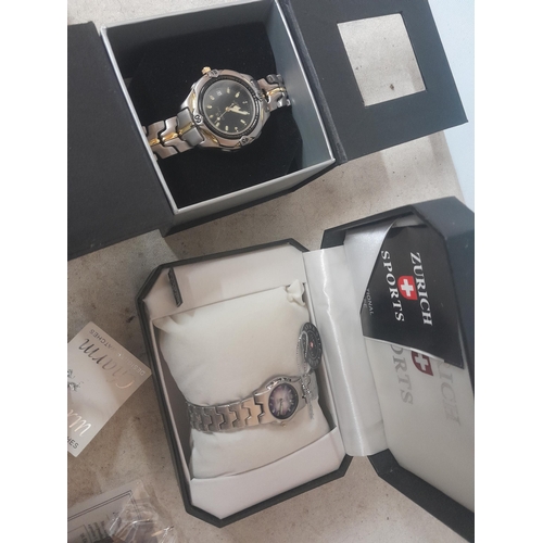 514 - Boxed and loose wristwatches and gold plated necklace and bracelet (costume jewellery)