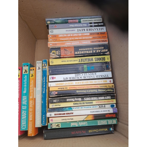 545 - 2 x boxes of books : Ewart's Life of Gladstone, vintage pulp fiction,